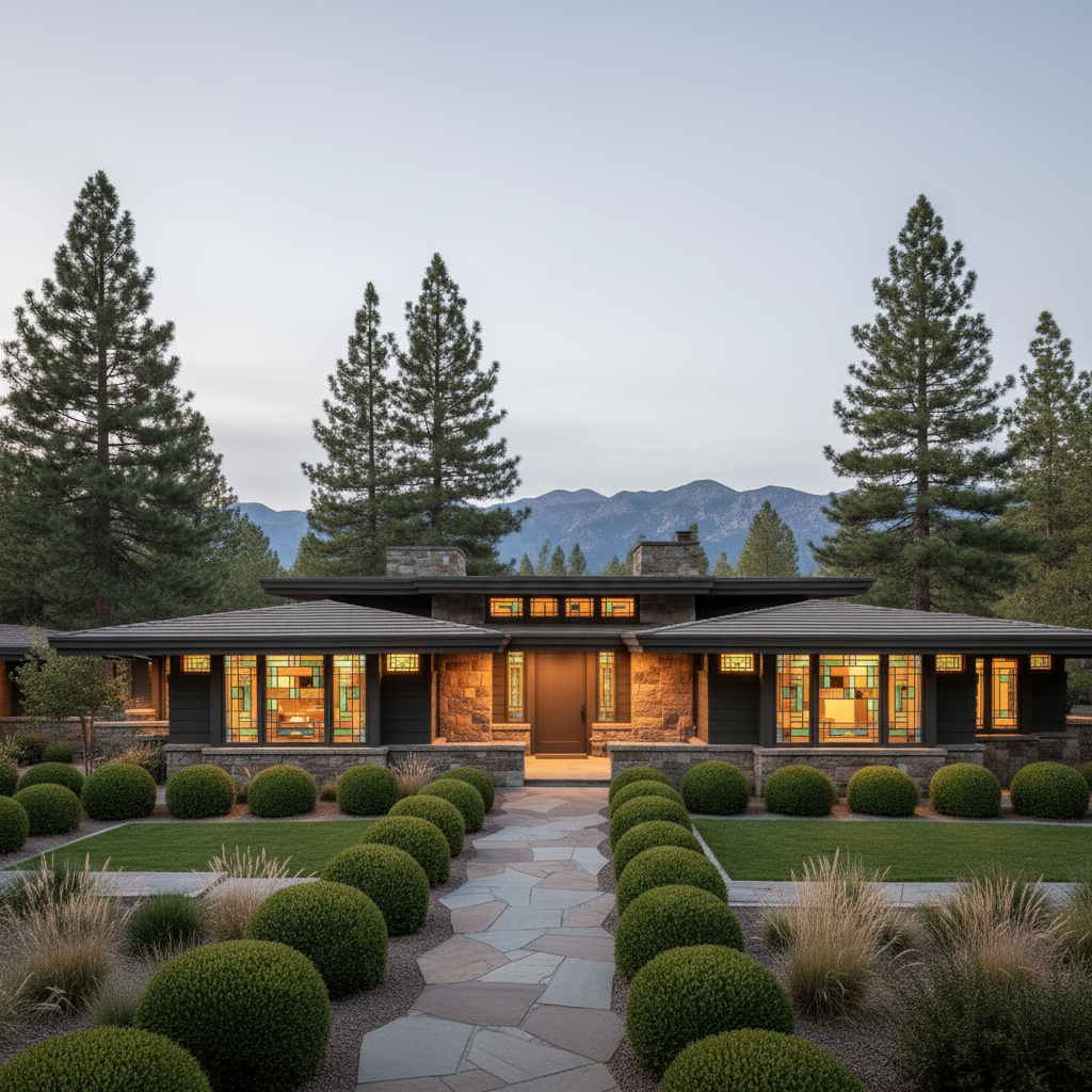 Before — Frank Lloyd Wright Prairie-Style, Rancho Santa Fe